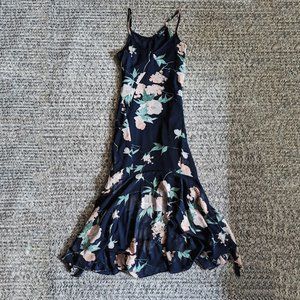 Lulus Feeling Freesia Navy Blue Floral Print Maxi… - image 1